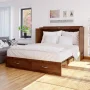 Hamilton Walnut Brown Wood Frame Queen Murphy Bed Chest with 6 in. Mattress, Storage and Built-in Charger - Image 6