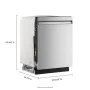 KitchenAid - 24 inch Front Control Built-In Tub Dishwasher with Third Level Jet Rack and 41 dBA - Stainless Steel - Stainless Steel - Image 4