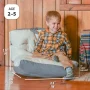 Big Joe Roma Kid's Bean Bag Chair, Oat Sherpa and Graphite, Vegan Suede, 2 feet - Image 3