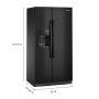 Whirlpool - 36 in. Wide 21 cu. ft. Side-by-Side Counter-Depth Refrigerator with In-Door Ice & Water - Black - Image 3