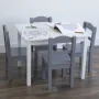 Humble Crew Inspire Toddler Wood Table and 4 Chairs Set, Grey/White - Image 3
