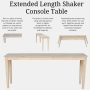 International Concepts Shaker Console Sofa Table, Entryway, 72-Inch Long, Solid Parawood, Unfinished - Image 6