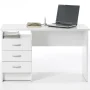 Tvilum Whitman 3 Drawer Office Desk with 1 Shelf for Adults, White - Image 6