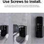 elago Universal Remote Holder Mount Compatible with Apple TV Remote and All Other Remote Controls - Adhesive Tape or Screw Mounting Options, Available Wired Charging [Small] [1st Gen] [Black] - Image 5