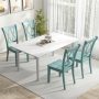 Set of 2 Wooden Dining Chairs Mid Century Farmhouse Retro Kitchen Chairs - Image 5
