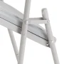 Grey Plastic Seat Stackable Outdoor Safe Folding Chair (Set of 4) - Image 3