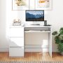 Computer Desk with Power Outlet Keyboard Tray and 3 Large Drawers - White - Image 5