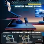 Homall L-Shaped Gaming Desk 51.2 Inches Corner Office Desk with Removable Monitor Riser, Whitewood - Image 3