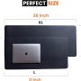 Extended Mouse Pad by Leather Nomads 36" x 15.7", Black | Genuine Leather Desk Mat | Desk Blotter, Mouse and Keyboard Pad | Non Slip Desk Pad | Black Desk Mat | Keyboard Mats for Desk | Computer Pad - Image 2