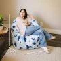 Big Joe Joey Bean Bag Chair for Kids/Teens, 2.5 ft Plushie Lounge Chair, Soft & Lightweight, Indigo Tie Dye - Image 3
