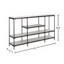 Petra 55 in. Beige/Black Wood Storage Console Table - Image 3