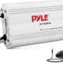 Pyle Bluetooth Marine Amplifier Kit, 4-Ch. Waterproof Audio Power Amp System - Image 1