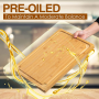 Tabla De Cortar Extra Grande Tablas De Cortar De Bambu De 17,6" Para Cocina Con - Image 6