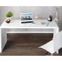 Bronislava High Gloss Home Office White Desk - Sleek Design - Image 2