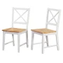 TMS Virginia Indoor Cross-Back Dining Chair, Set of 2, White/Natural - Image 1