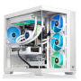 Thermaltake - LCGS View 7897XS-380 Gaming Desktop AMD Ryzen 7 7800X3D 2023, 32GB DDR5 Mem, AMD Radeon RX 9070 XT, 1TB NVMe M.2 - White - Image 1