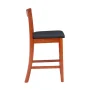 Jonas 24 in. Dark Cherry Mission High Back Wood Counter Stool with Faux Leather Seat - Image 3