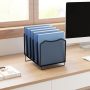 Simple Trending Mesh Desktop File Sorter Organizer, 5-Section Bookshelf for Desk Home Office, Black - Image 5