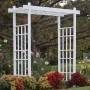 57'' W x 28'' D Polyvinyl Chloride (PVC) Arbor in White - Image 3