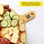Tasty Bamboo Round Charcuterie Board with Handle, Paddle Cheese Board, 15.5" Round - Image 5