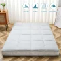 MOPHOTO Gray Floor Mattress with Storage Bag Japanese Futon Mattress Extra Thick Folding Sleeping Pad Futon Mattress Portable Camping Mattress, Twin - Image 2