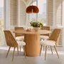 Alexandrina 4 - Person Dining Table Sets With 41.5'' Round Table & 4 Boucle Fabric Chairs - Image 2