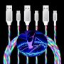 USB Type C Cable(3-Pack 10ft),WFFOIFL Led Light Up Charging USB A to USB C Flowing Charge Cord Compatible with Android Samsung Galaxy S10 S9 S8 Plus,Note 9 8,No Fast,USB C Charger - Image 3