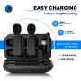 TIKBBRMG Microphone for iPhone iPad Android Professional Wireless Lavalier Lapel Mini Microphone, Charging Case with Adapter Included Noise Reduction Plug,Podcast Microphone for Interview Video Vlog - Image 2