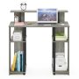 Furinno JAYA Simple Design Computer Writing Desk, French Oak Grey/Black - Grey - Image 5