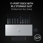 Razer - Thunderbolt 5 Dock: 11-Port Docking Station - 120Gbps Transfer - Triple 4K 144Hz or 8K 60Hz Display - PC & Mac - Mercury - Image 3
