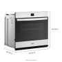 Whirlpool - 30" Smart Built-In Single Electric Wall Oven with Air Fry - White - Image 4