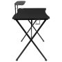Emma + Oliver Black Gaming Desk with Cup Holder, Headphone Hook, and Monitor/Smartphone Stand - Image 6
