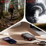 Solpowben 20000mAh Solar Power Bank Compatible for Cell Phone iPhone, Outdoor Portable Charger with Dual 5V USB Ports, 2 Flashlights & Digital Compass(Red) - Image 4