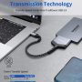 JSAUX SATA to USB C Cable, USB C 3.1 to 2.5” SATA III Hard Driver Adapter Aluminum Shell External Converter Compatible with SSD/HDD Data Transfer-Grey - Image 3