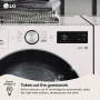 LG - 5.0 Cu. Ft. High-Efficiency Stackable Smart Front Load Washer with Steam and TurboWash 360° - Alpine White - Image 3