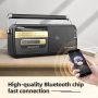 Retro Boombox Cassette Player AM/FM Radio Stereo,Wireless Streaming, USB Slot, 3.5mm Headphone Jack, Cassette Recorder with Built-in Microphone, Convert Cassettes to USB (Black) - Image 3