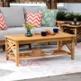 Cotesfield Rectangular Teak Outdoor Coffee Table , 25'' in. W 48'' in. D - Image 2