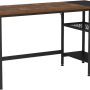 JOISCOPE Home Office Computer Desk with Wooden Storage Shelf,Office Desk and Gaming Table with Splice Board,2-Tier Industrial Morden Laptop Study Writing Desk,55 x 24 inches(Vintage Oak) - Image 3