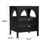 Semiocthome Modern Nightstand with 2 Drawers,Bedside Table for Bedroom in Black Finish,Adult - Image 6