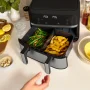 bella PRO - 4-qt. TriZone Touchscreen Air Fryer with Dual Flex Basket - Stainless Steel - Image 3