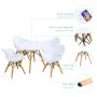 5 Pieces Kids Mid-Century Colorful Table Chair Set - Image 4