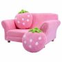 Kids Strawberry Armrest Chair Sofa with 2 Cute Strawberry Pillows - Image 6