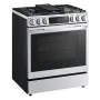 LG - 30-in Wide 6.3 Cu. Ft. Smart Slide-in Dual Fuel True Convection Range with 5 Burners, EasyClean and Air Fry - Stainless Steel - Image 2