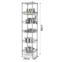 Modern Silver Wire Shelf (13.39 in. W x 13.39 in. D) - Image 5