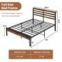 Full Size Twin/Full/Queen Size Bed Frame with Charging Station and Storage Headboard - Image 3