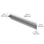 RAIL 0.75 in. Silver Shelf Bracket - Image 3