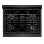 ZLINE - 30 in. Wide 4 Burner DesignerParamount Gas Rangetop with Black and Bronze Accents (SRTBSZ-30-MBCB) - Black Satin Stainless Steel - Image 2