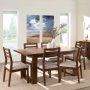 Better Homes & Gardens Ezra Collection Rectangular Double Pedestal Dining Table, 70 in, Walnut - Image 4
