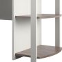 Ameriwood Home Dakota L-Shaped Desk with Bookshelves, White/ Sonoma Oak - Image 3