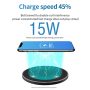 15W Max Wireless Fast Charger Charging Pad for Samsung Phone Buds iPhone AirPods - Image 3